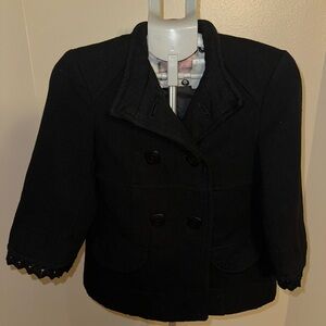 Classic Black Women's Pea Coat